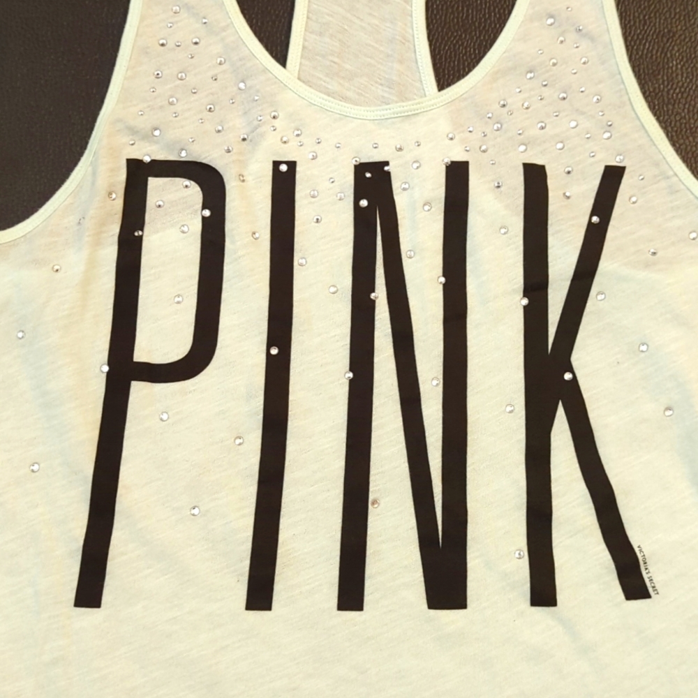 Light sheet mint tank top with rhinestones